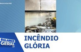 Incêndio em uma cozinha de restaurante em Nossa Senhora da Glória