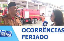 Diversas ocorrências foram  registradas neste feriado