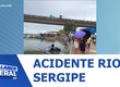 Carro cai no Rio Sergipe no Bairro Industrial após motorista perder controle da direção