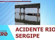 Carro cai no Rio Sergipe no Bairro Industrial após motorista perder controle da direção