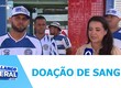 Torcida do confiança se mobiliza em ação para estimular a doação de sangue