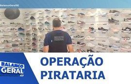 Receita Federal realiza operação contra pirataria de vestuário e tênis no centro da capital