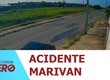 Após colisão, carro perde o controle e bate em poste em avenida do Bairro Marivan