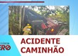 Três homens ficam feridos após caminhão capotar na SE-339 em Ribeirópolis