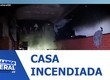 Incêndio atinge área externa de residência no Bairro Aruana em Aracaju