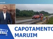 Três mulheres ficam feridas após carro capotar na BR-101 em Maruim