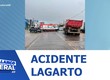 Três pessoas ficam feridas em colisão entre carro e caçamba na SE-270 em Lagarto