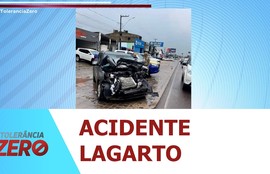Três pessoas ficam feridas em colisão entre carro e caçamba na SE-270 em Lagarto