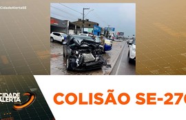 Três pessoas ficam feridas em colisão entre carro e caçamba na SE-270 em Lagarto