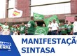 SINTASA cobra valorização da categoria no estado em ato realizado em frente à ALESE
