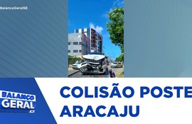 Veículo colide com poste no bairro Coroa do Meio
