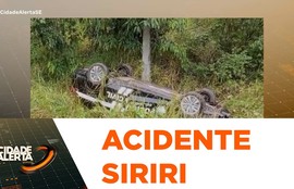 Delegado de Siriri fica ferido após viatura capotar na rodovia estadual SE-160