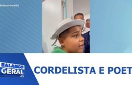 Cordelista e poeta de 13 anos de Amparo de São Francisco encantou o Brasil na visita de Lula a Sergipe