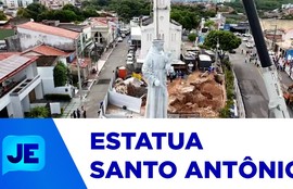 Colina da capital ganha estátua de Santo Antônio de 12 metros; novo mirante está sendo feito