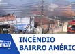 Moradores acordam levando um grande susto com casa de material reciclável em chamas