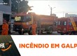 Incêndio destrói galpão de reciclagem e provoca danos em imóvel vizinho na capital