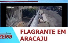 Criminoso é gravado furtando caixa de correspondência de ferro no Bairro Suíssa