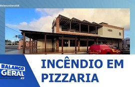 Na manhã de hoje, bombeiros controlam incêndio em pizzaria na Orla de Aracaju