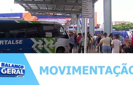 Movimentação no terminal rodoviário durante o jogo da seleção brasileira