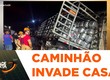 Caminhão carregado de botijões de gás invade e atinge casas em Itaporanga D'Ajuda