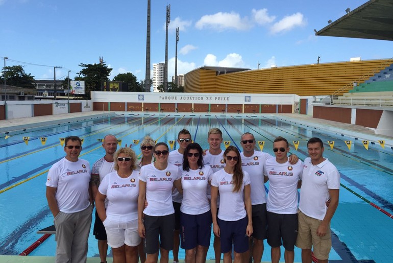 Cazaquistão e Belarus iniciam fase de treinos no Parque Aquático Zé Peixe