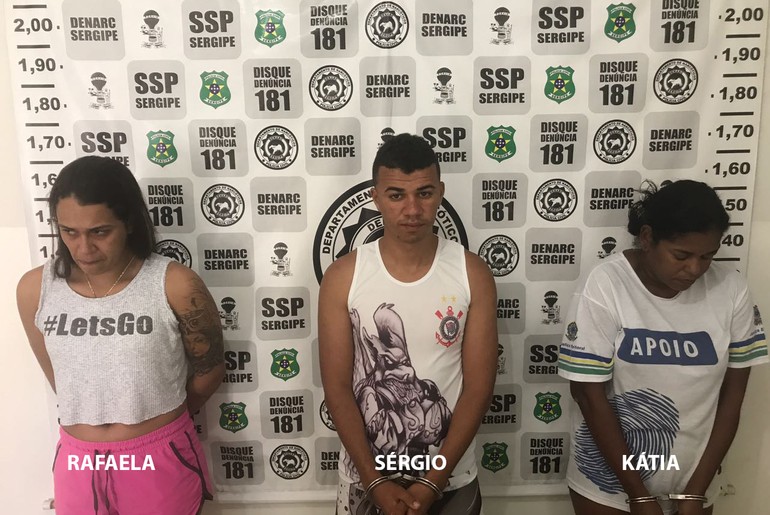 Denarc e Dipol prendem trio com quase 70 kg de drogas em Aracaju