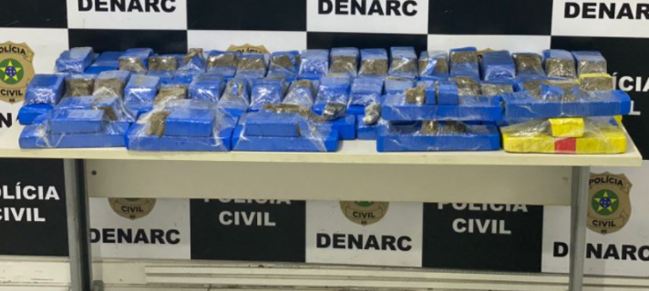 Cerca de 50 quilos de maconha são apreendidos durante operação policial em Itabaiana e Aracaju