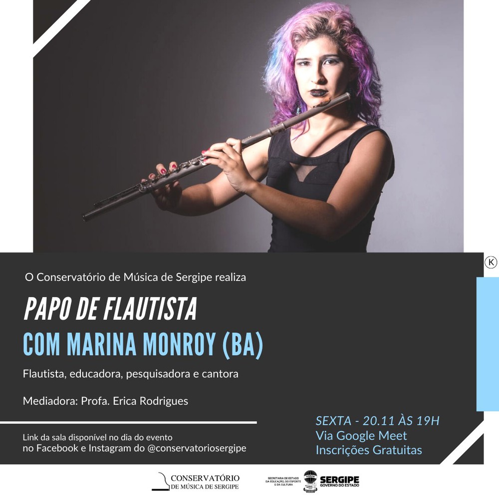 Conservatório de Música de Sergipe vai receber a flautista Marina Monroy