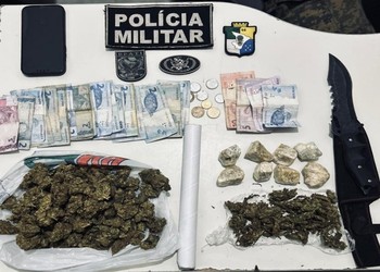 Dupla suspeita de tráfico é presa com cerca de 400g de drogas em Lagarto