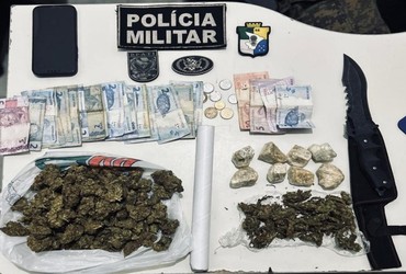 Dupla suspeita de tráfico é presa com cerca de 400g de drogas em Lagarto