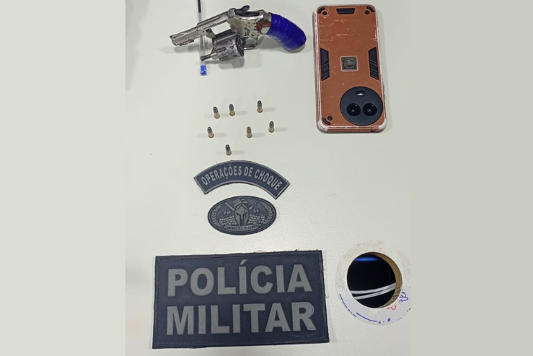 Homem suspeito de porte ilegal de arma de fogo é preso durante o Arraiá do Povo