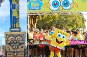 Corredores se aquecem para a Corrida do Bob Esponja em Aracaju