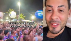 Carlinhos Maia é vaiado no Pré-Caju em Aracaju e responde com críticas ao público