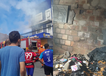 Incêndio atinge residência e loja de móveis no bairro Santos Dumont, em Aracaju