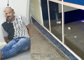 Homem é detido após depredar agência bancária em Itabaiana