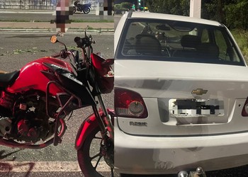 Colisão lateral deixa dois feridos em frente à UFS na SE-065