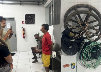 Suspeitos de furtar fiação elétrica de chácara são detidos em Muribeca