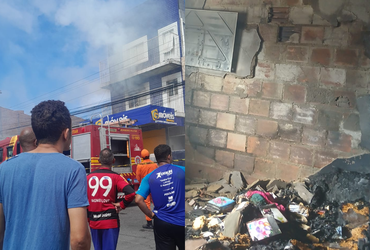 Incêndio atinge residência e loja de móveis no bairro Santos Dumont, em Aracaju