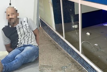 Homem é detido após depredar agência bancária em Itabaiana