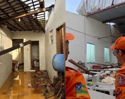 Fortes chuvas causam desabamentos, feridos e alagamentos em cidades de Sergipe