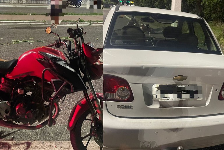 Colisão lateral deixa dois feridos em frente à UFS na SE-065