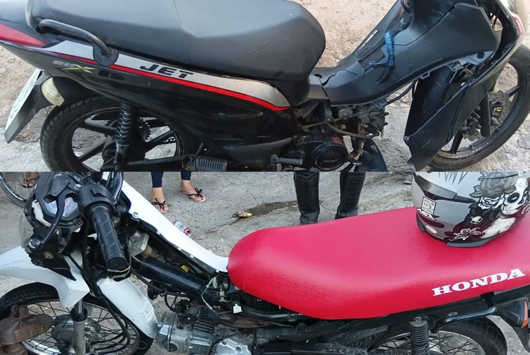 Colisão entre motocicleta e ciclomotor deixa três feridos na Rodovia dos Náufragos