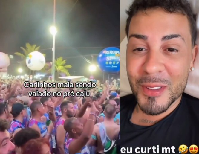 Carlinhos Maia é vaiado no Pré-Caju em Aracaju e responde com críticas ao público