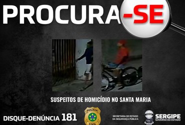 imagem dos suspeitos de homicídio registrado no bairro Santa Maria é divulgada