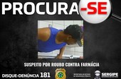Polícia Civil divulga imagem do suspeito de roubar farmácia em Nossa Senhora do Socorro