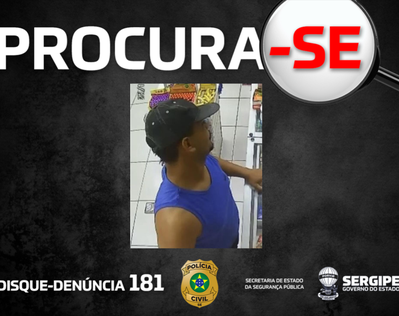 Imagem de suspeito de sequência de roubos em farmácia de Socorro é divulgada