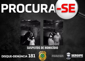Polícia Civil divulga imagens de suspeitos de homicídio no bairro Santos Dumont