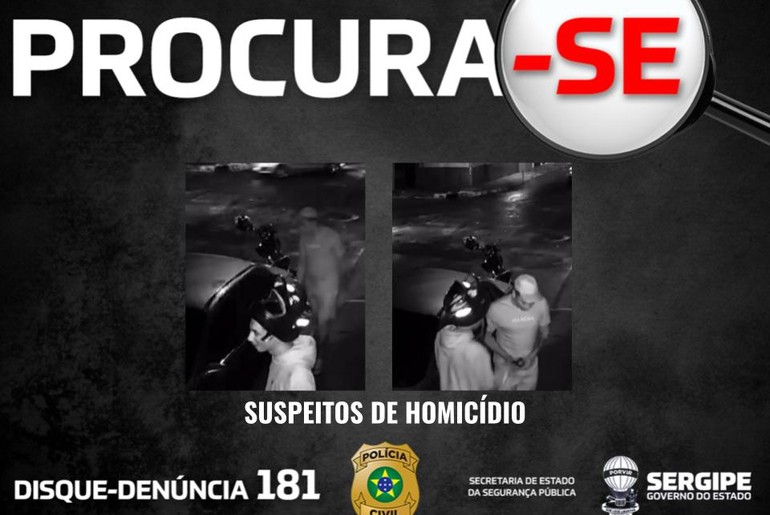 Polícia Civil divulga imagens de suspeitos de homicídio no bairro Santos Dumont
