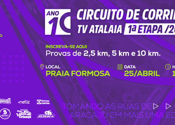 Circuito de Corridas TV Atalaia 2026 abre inscrições para a 1ª etapa