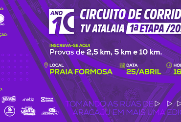 Circuito de Corridas TV Atalaia 2026 abre inscrições para a 1ª etapa